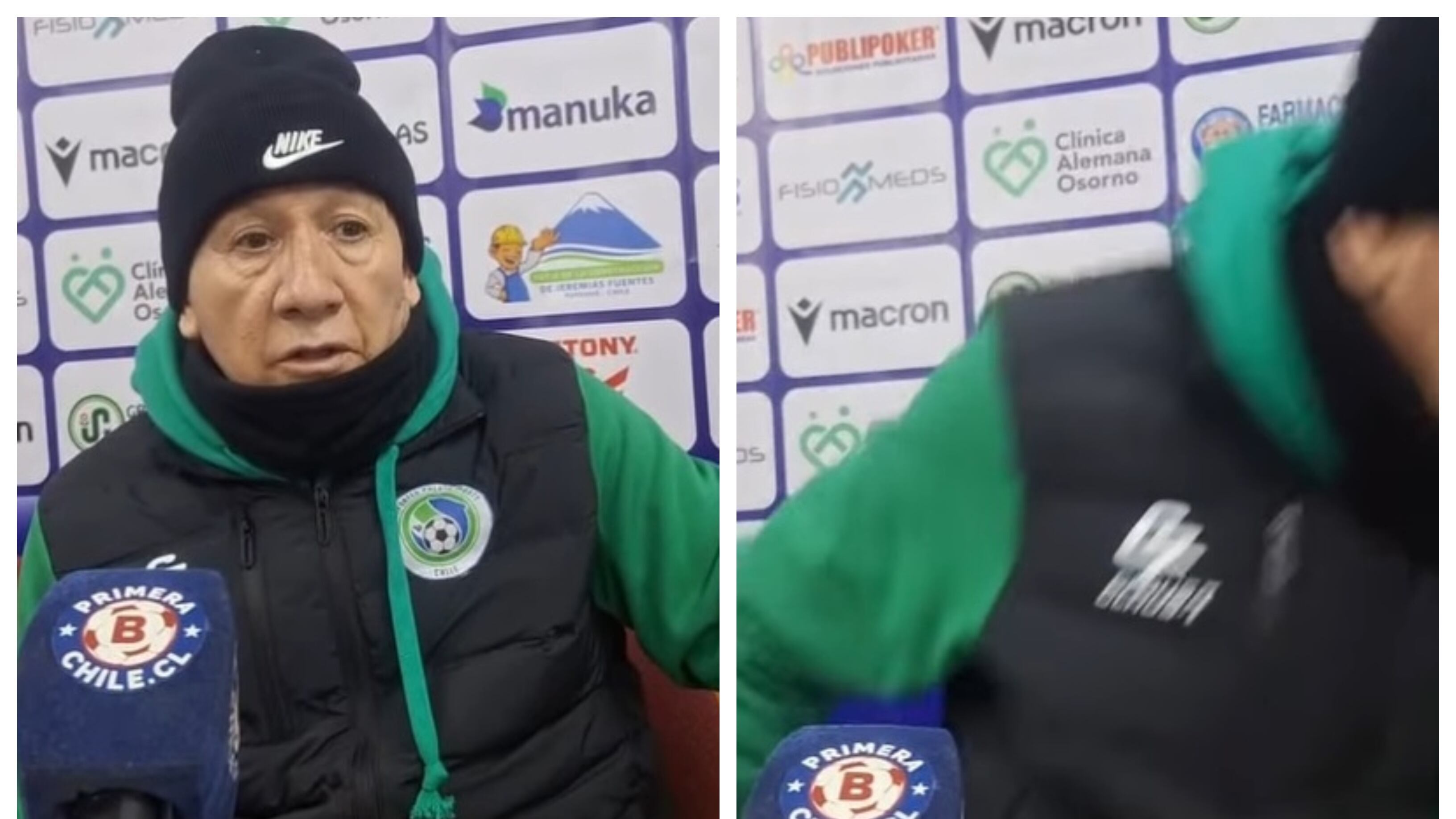 El entrenador de Deportes Puerto Montt se incomodó con el alcance de un periodista y decidió retirarse de la conferencia de prensa.