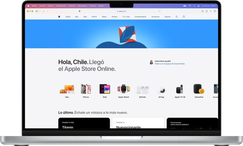 Nueva tienda Apple Store Online en Chile