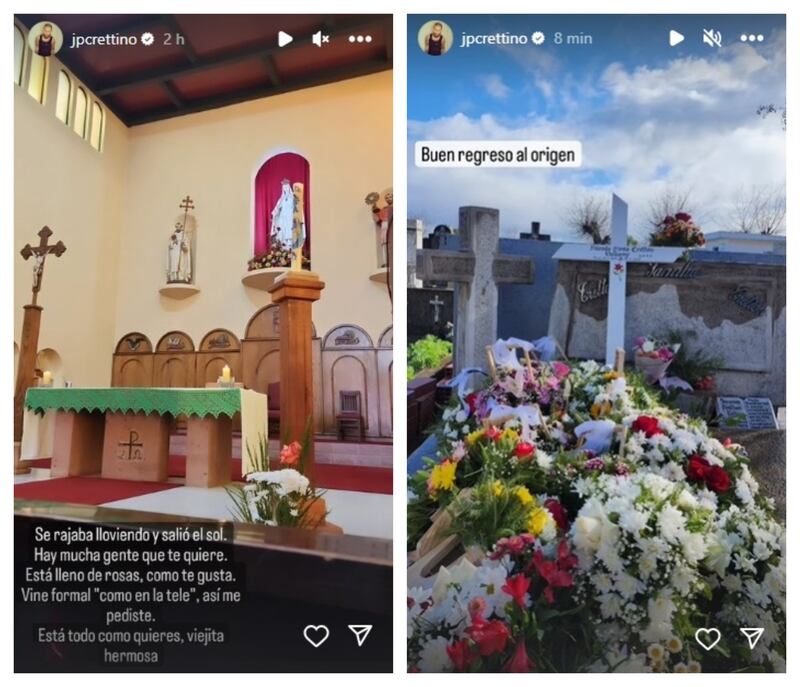 El periodista publicó este martes en sus redes sociales las últimas fotografías del funeral y entierro de su abuela.