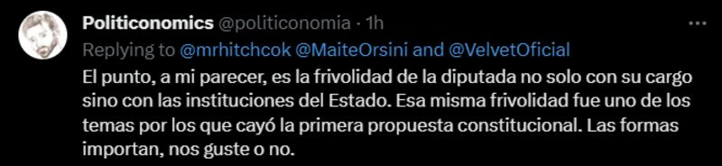 Reacción a sesión de fotos de Maite Orsini | X