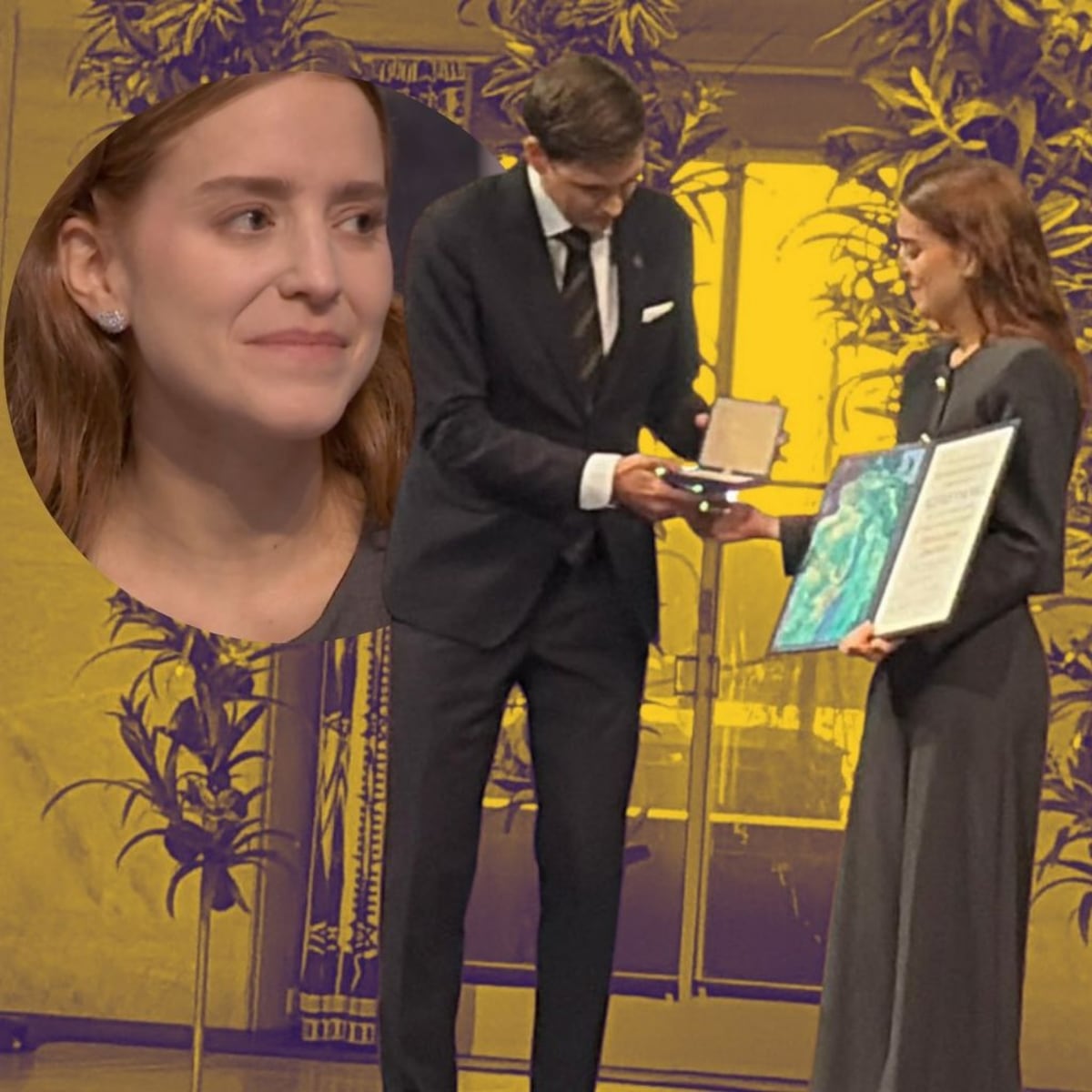 Hija de María Corina recibe el Nobel de la Paz Hija de María Corina recibe el Nobel de la Paz