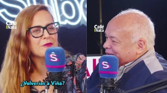 Natalia Valdebenito y Alvaro Salas, captura "Café con Nata"