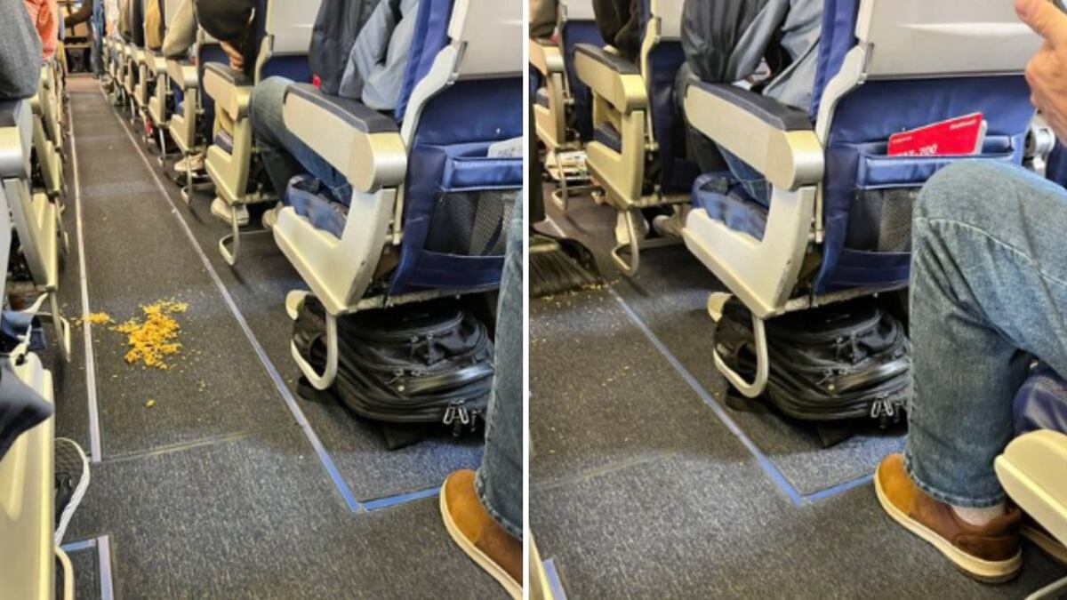 Los pasajeros se lo tomaron con humor y ninguno se responsabilizó por lo que había ocurrido.