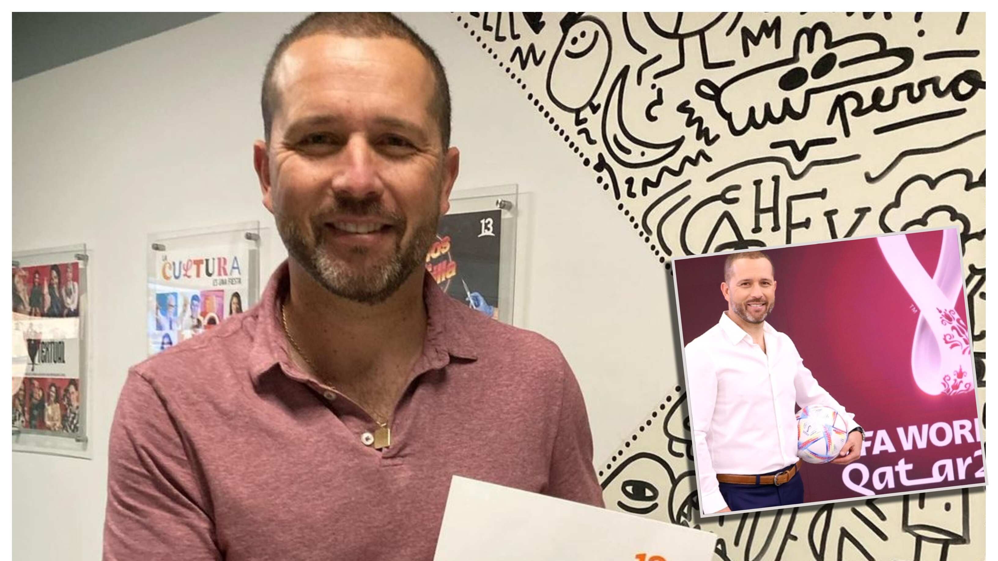 El retirado futbolista se integró a Canal 13 para comentar los partidos del Mundial de Qatar.