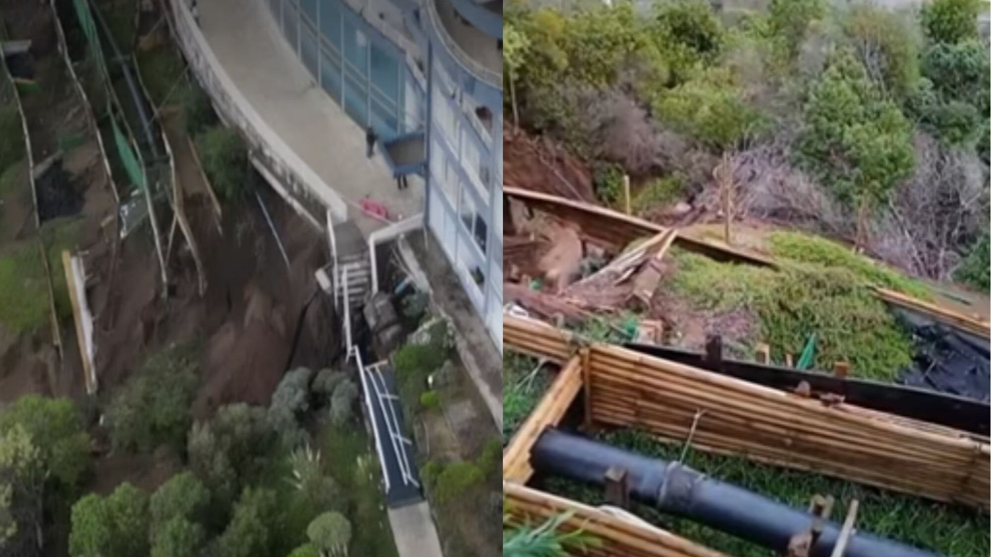 Socavón en Reñaca, Viña del Mar | Captura: Mega