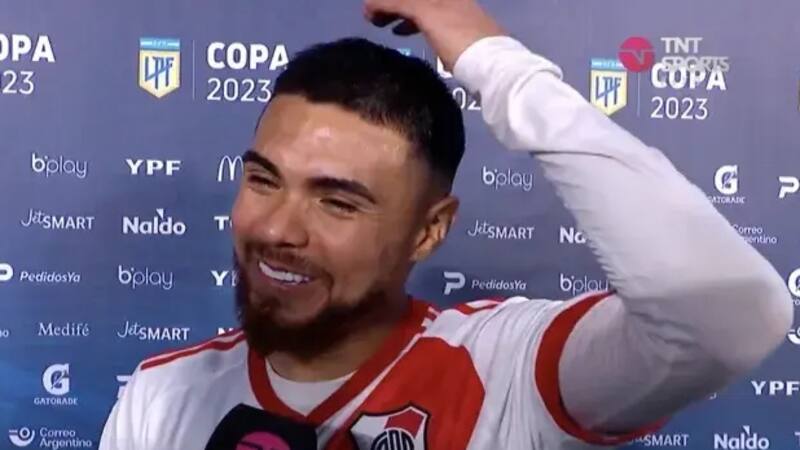 El defensor chileno de River Plate, Paulo Díaz.