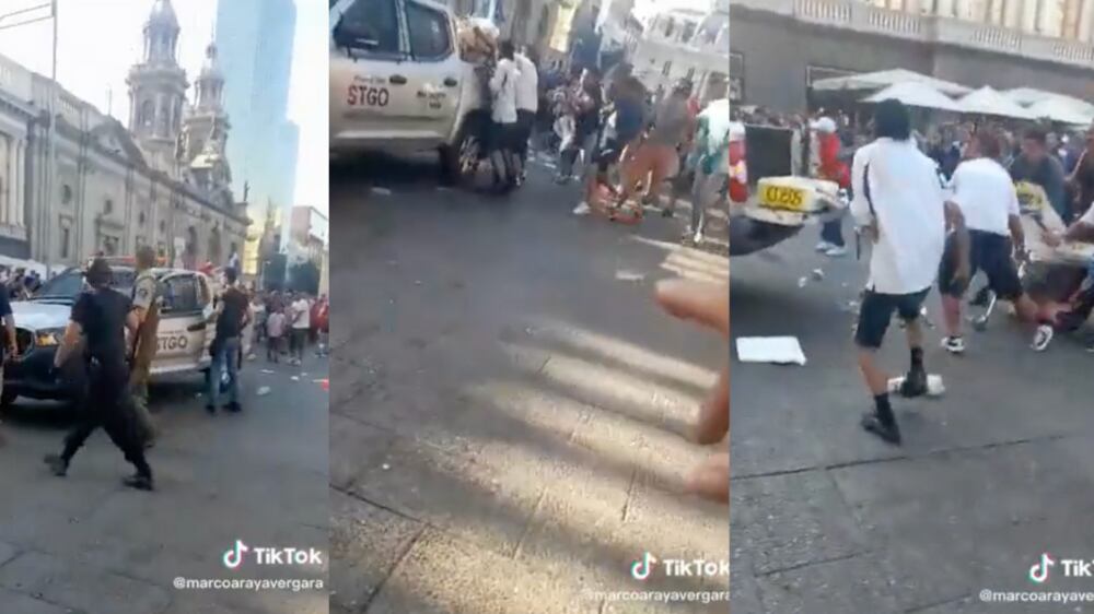 Agresión Plaza de Armas - Fuente: TikTok