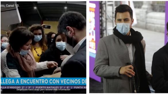 Vecina regala escultura a Gabriel Boric.