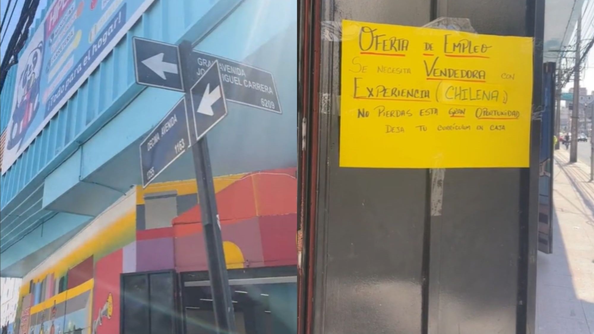 venezolano captó letrero en local de San Miguel | TikTok
