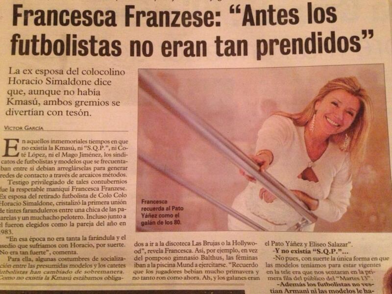 Se trata de la famosa modelo de las época de los años 80′ y 90´ Francesca Franzese, quien también fue panelista de extinto espacio de farándula “Mira quién habla” y estuvo casada con el jugador de Colo Colo, Horacio Simaldone, siendo reconocida en aquellos tiempos como “la primera modelo en emparejarse con un futbolista”, destacaba la prensa de antaño. 
“Quien sepultó a Raquel, porque Félix dijo, ¿para qué tener a Tutankamón cuando puedo tener a Osiris? ¿Para qué tener a Úrsula si puedo tener a la Sirenita? (...) Y por eso Félix dijo, Raquel, con tus 250 operaciones y los corchetes de titanio que te pusieron, podrás superar a la siguiente mujer”, ironizó el deslenguado periodista, Sergio Rojas.