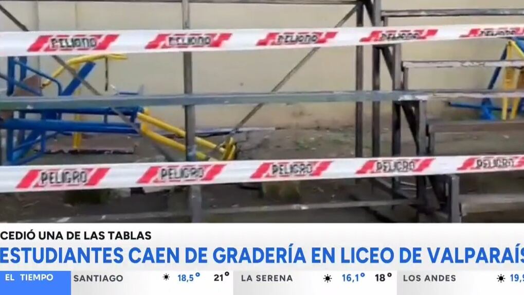 El accidente se produjo como consecuencia del mal estado de los tablones del recinto educacional.