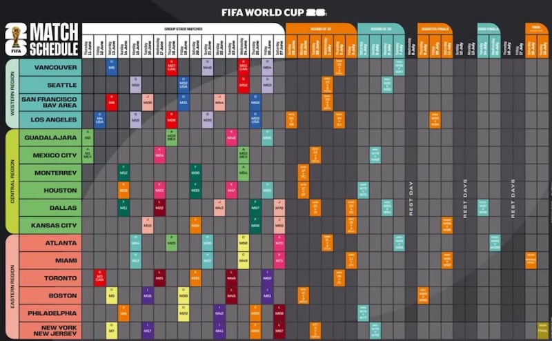 Calendario Mundial 2026