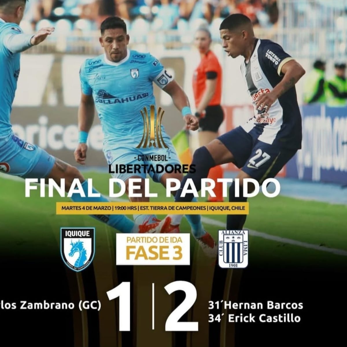Deportes Iquique cae ante Alianza Lima en casa Deportes Iquique cae ante Alianza Lima en casa