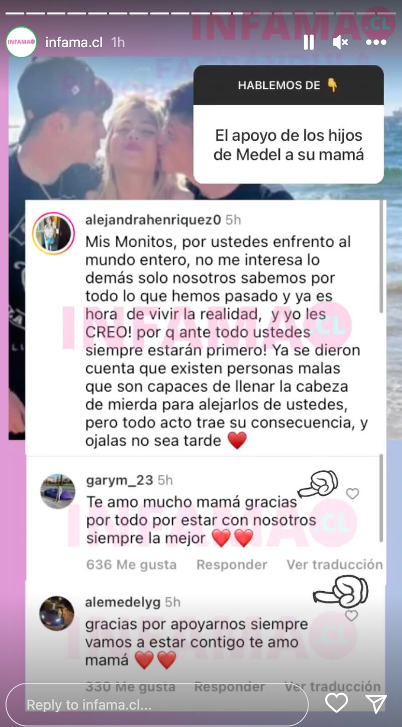 Storie expareja de Gary Medel