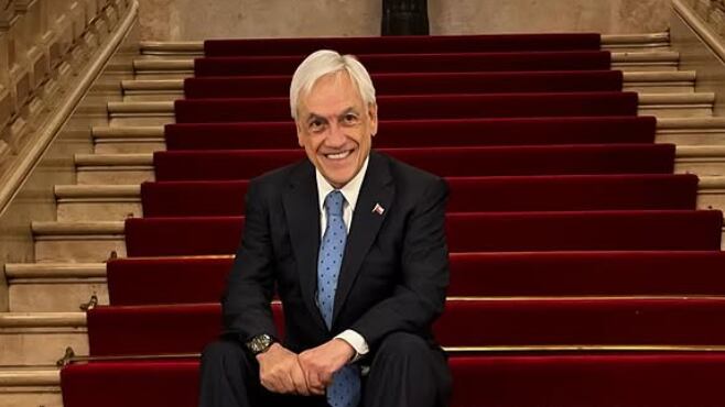 Expresidente Sebastián Piñera en visita a la ciudad de Buenos Aires, Argentina.
