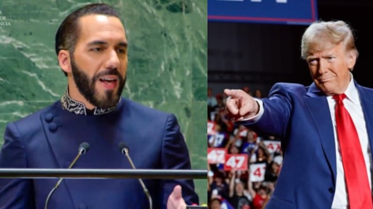 Nayib Bukele, primer presidente que felicita a Donald Trump por su virtual victoria en las elecciones.