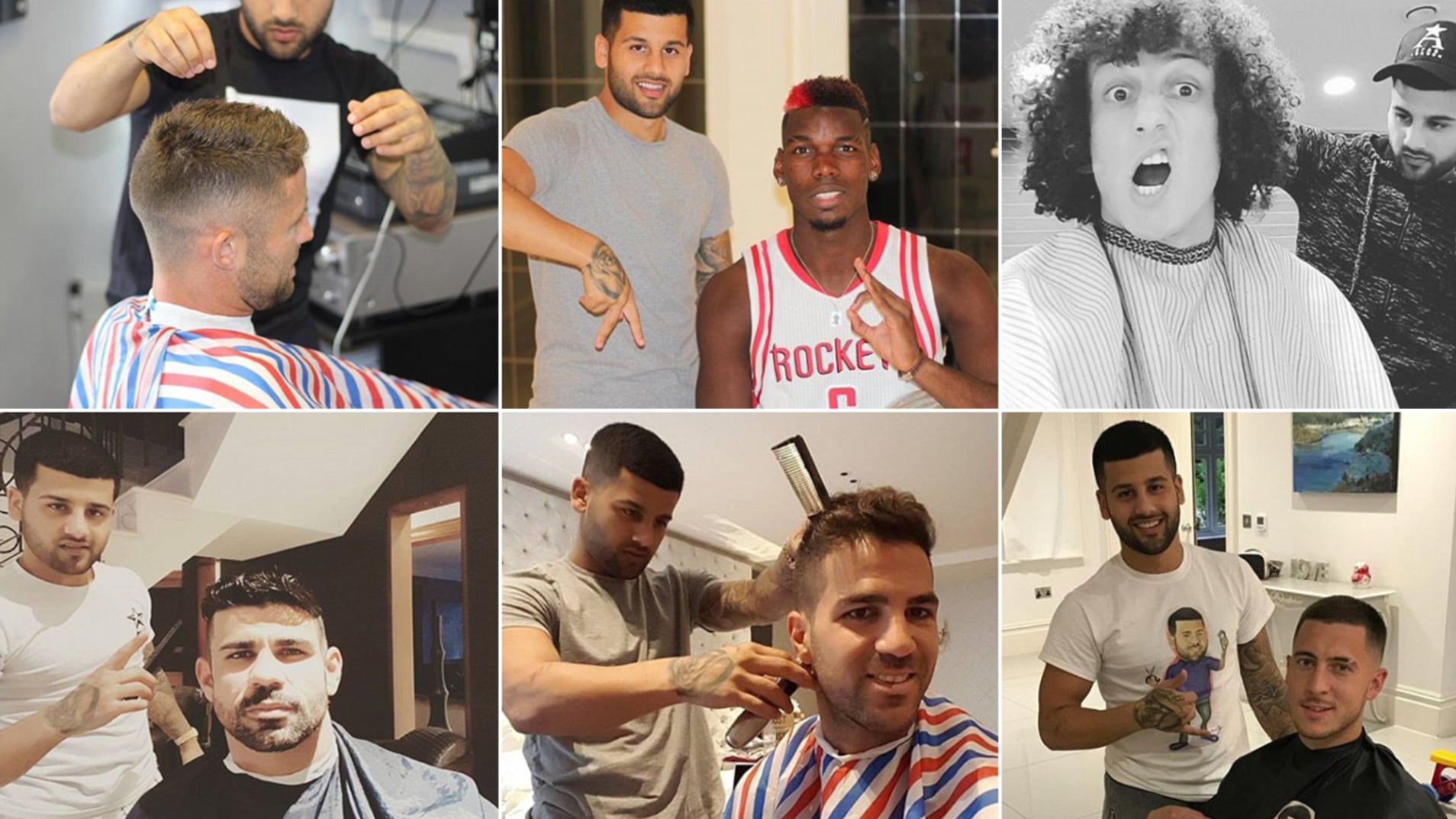El barbero de los futbolistas.