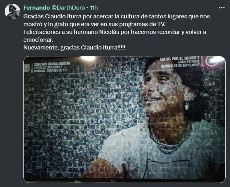 Reacción homenaje a Claudio Iturra | Canal 13