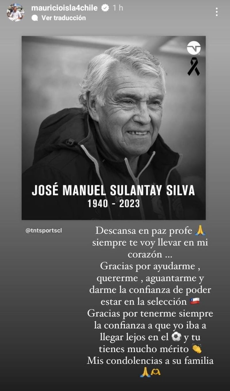 El adiós de Mauricio Isla a José Sulantay