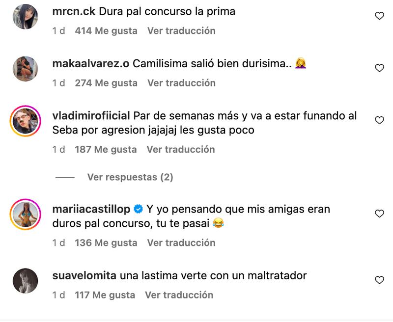 Comentarios a Camilísima | Captura: Instagram