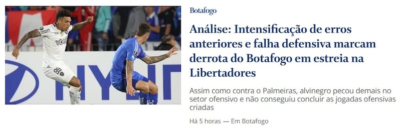 Los medios deportivos brasileños minimizaron el triunfo de la U sobre Botafogo.