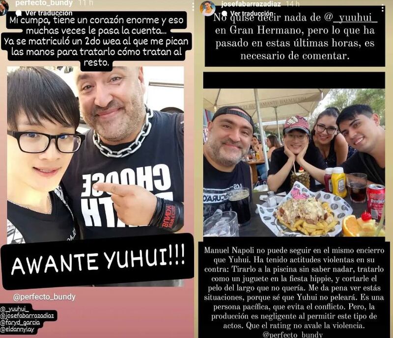 Exparticipantes de MasterChef salen en defensa de Yuhui. Captura de Instagram