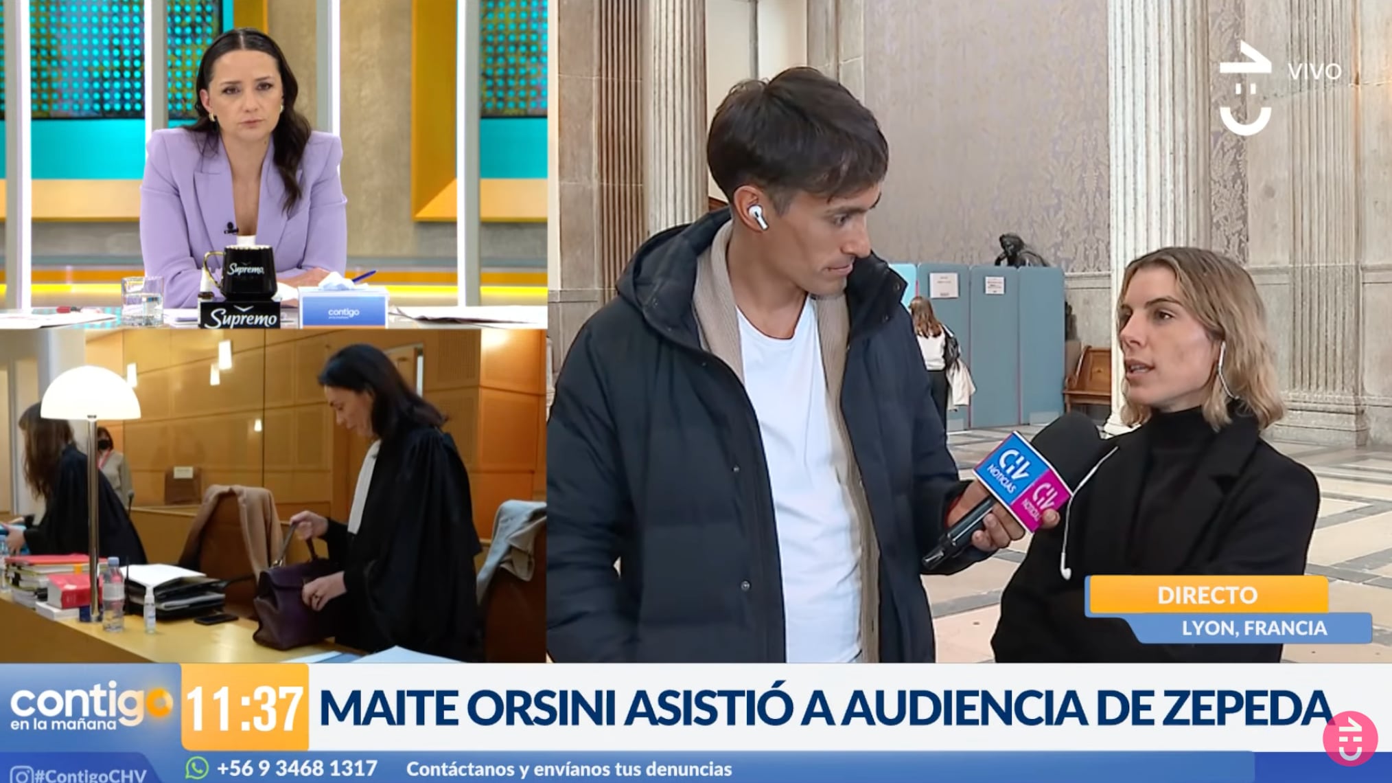 Maite Orsini estuvo en el juicio de Nicolás Zepeda, en Francia