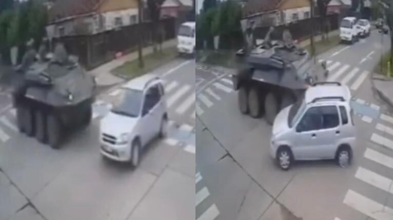 colision tanque militar