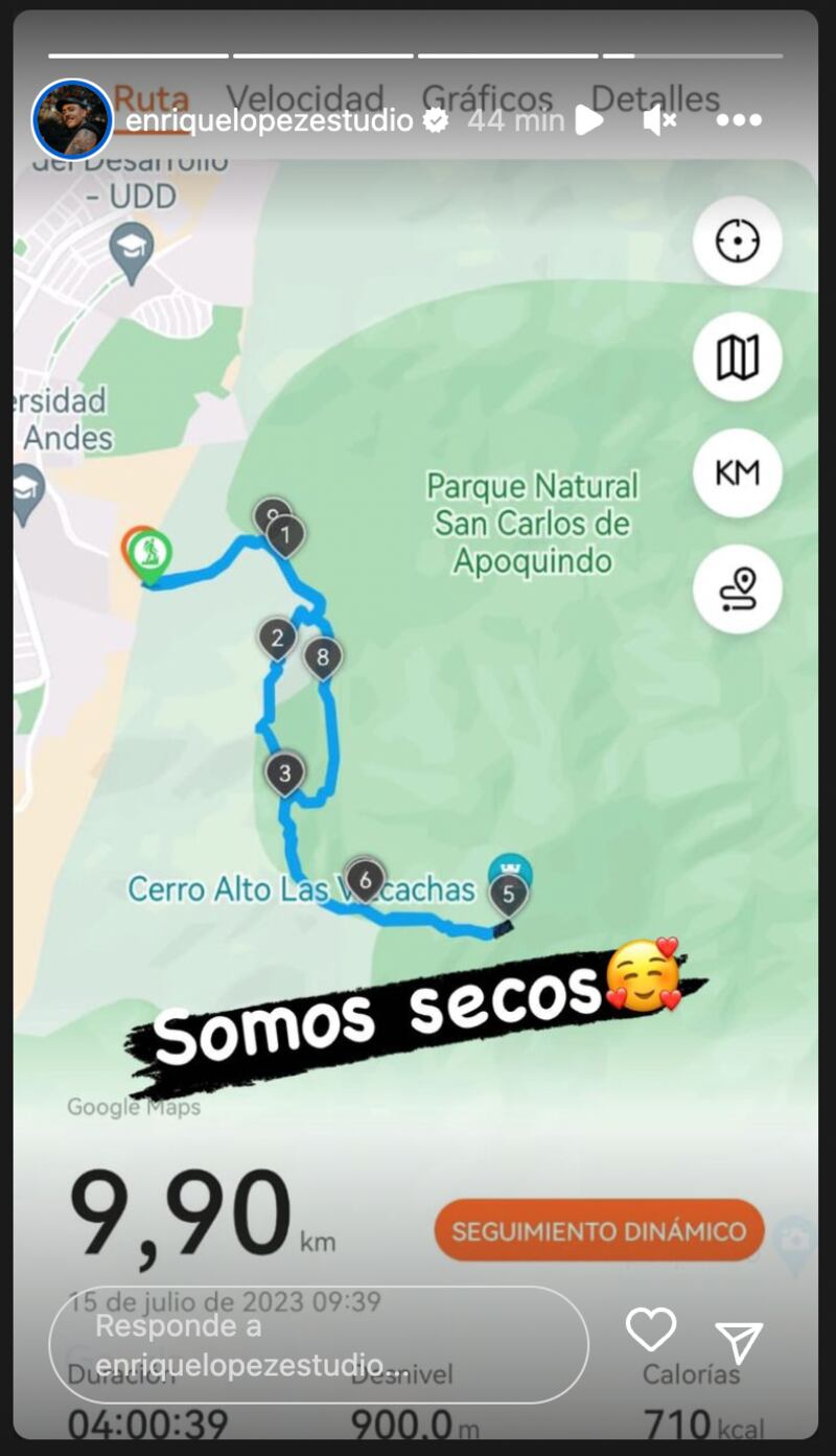 Historias Enrique López con Tonka Tomicic | Fuente: Instagram