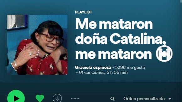 Hasta en Spotify ha llegado el éxito de Betty y es que hasta tiene su propio playlist con los más grandes clásicos de despecho y no parar de llorar.