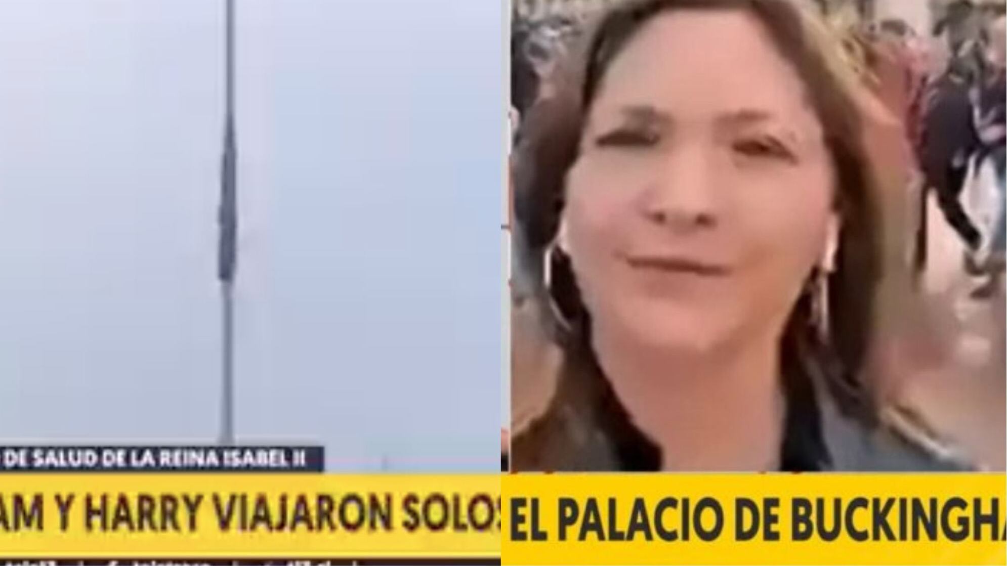 Mónica Perez en el Palacio de Buckingham | Captura: Canal 13