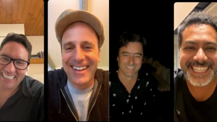 Evento solidario: Pancho Saavedra, Stefan Kramer, Jorge Zabaleta, Pedro Ruminot | Captura: Instagram