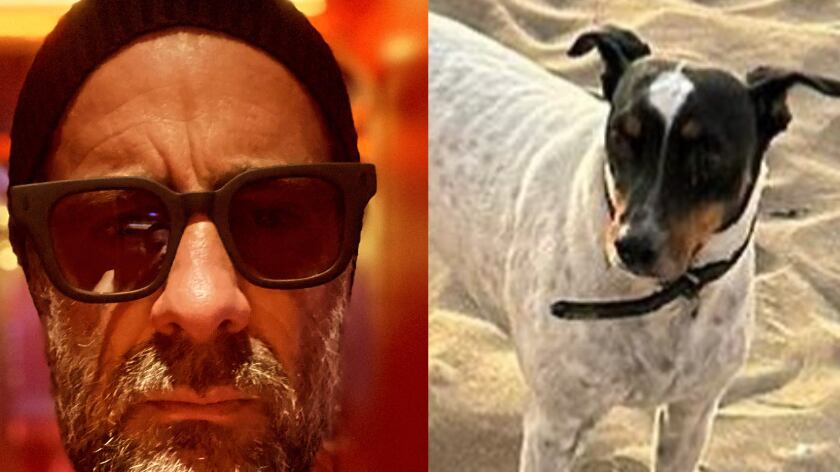 Marcial Tagle y su perrito