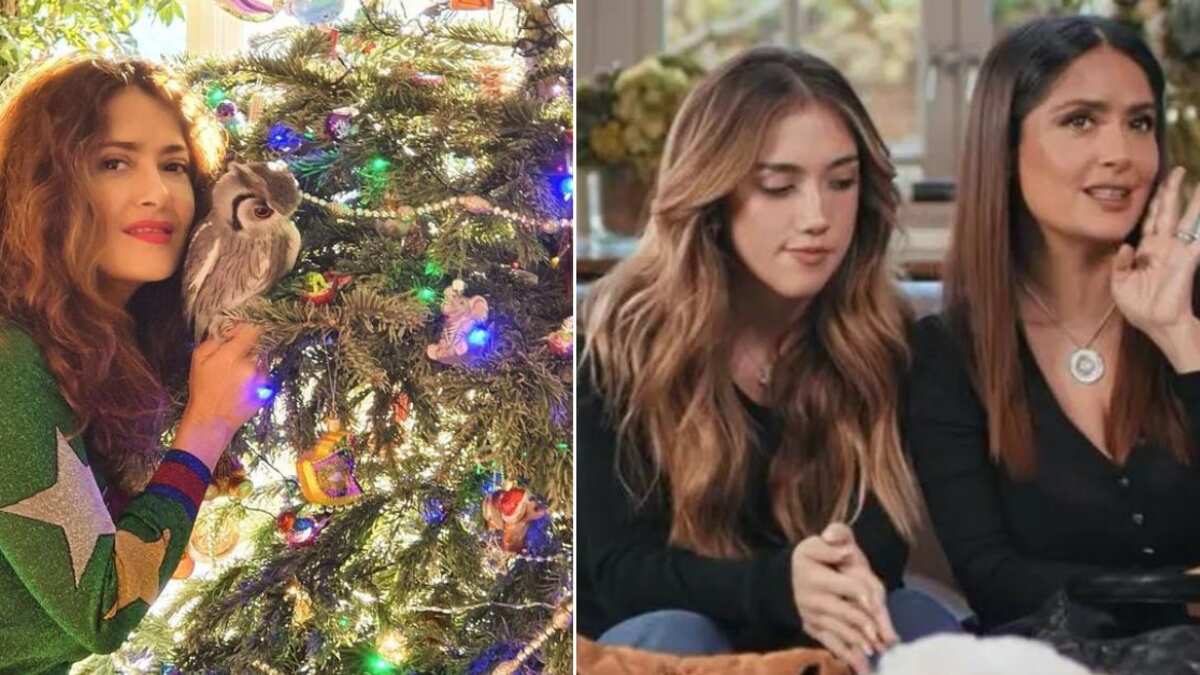 Salma Hayek y su forma sencilla y humilde de festejar la Navidad con su familia