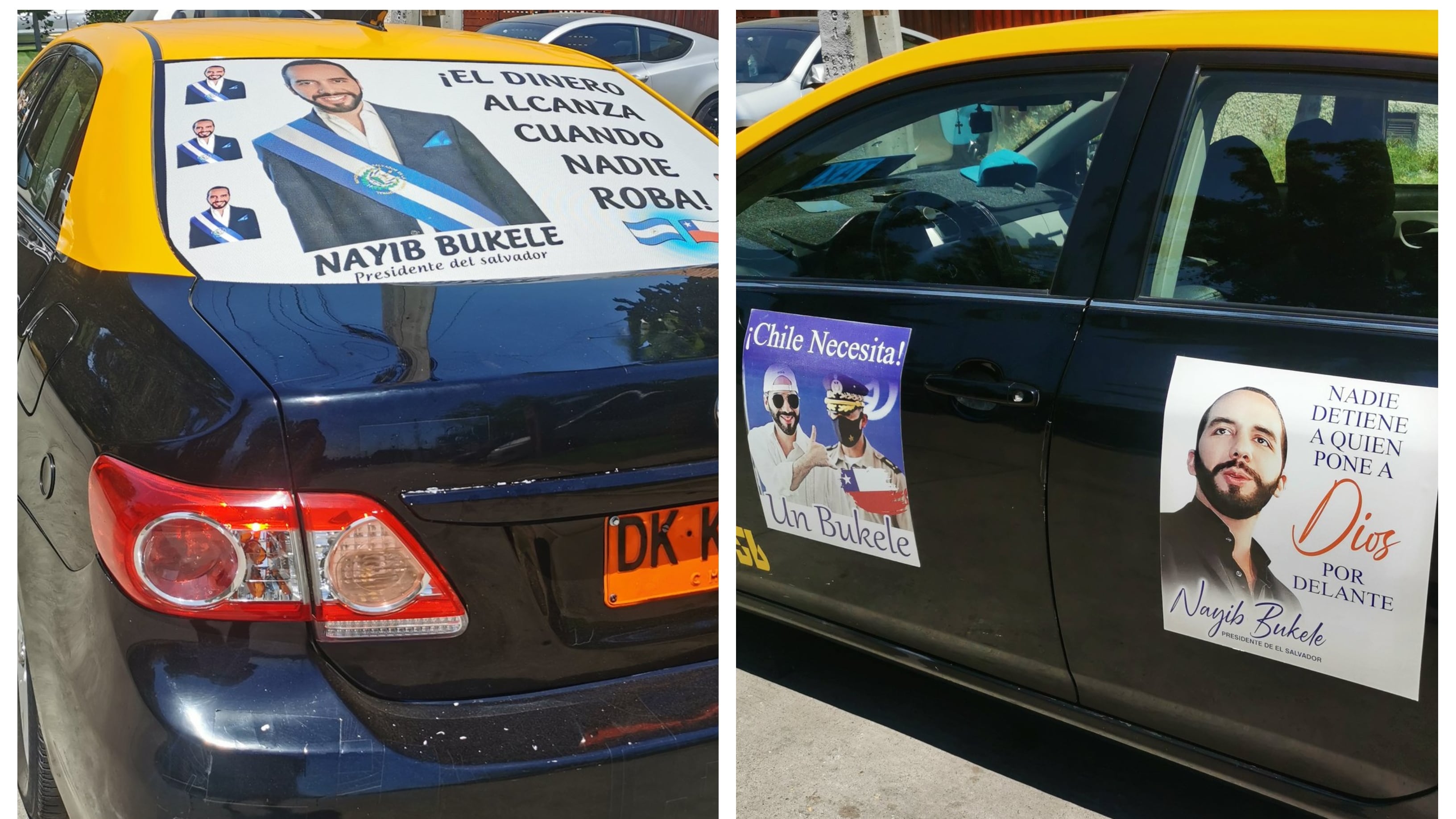 El taxi se hizo viral gracias a las fotografías de Nayib Bukele.
