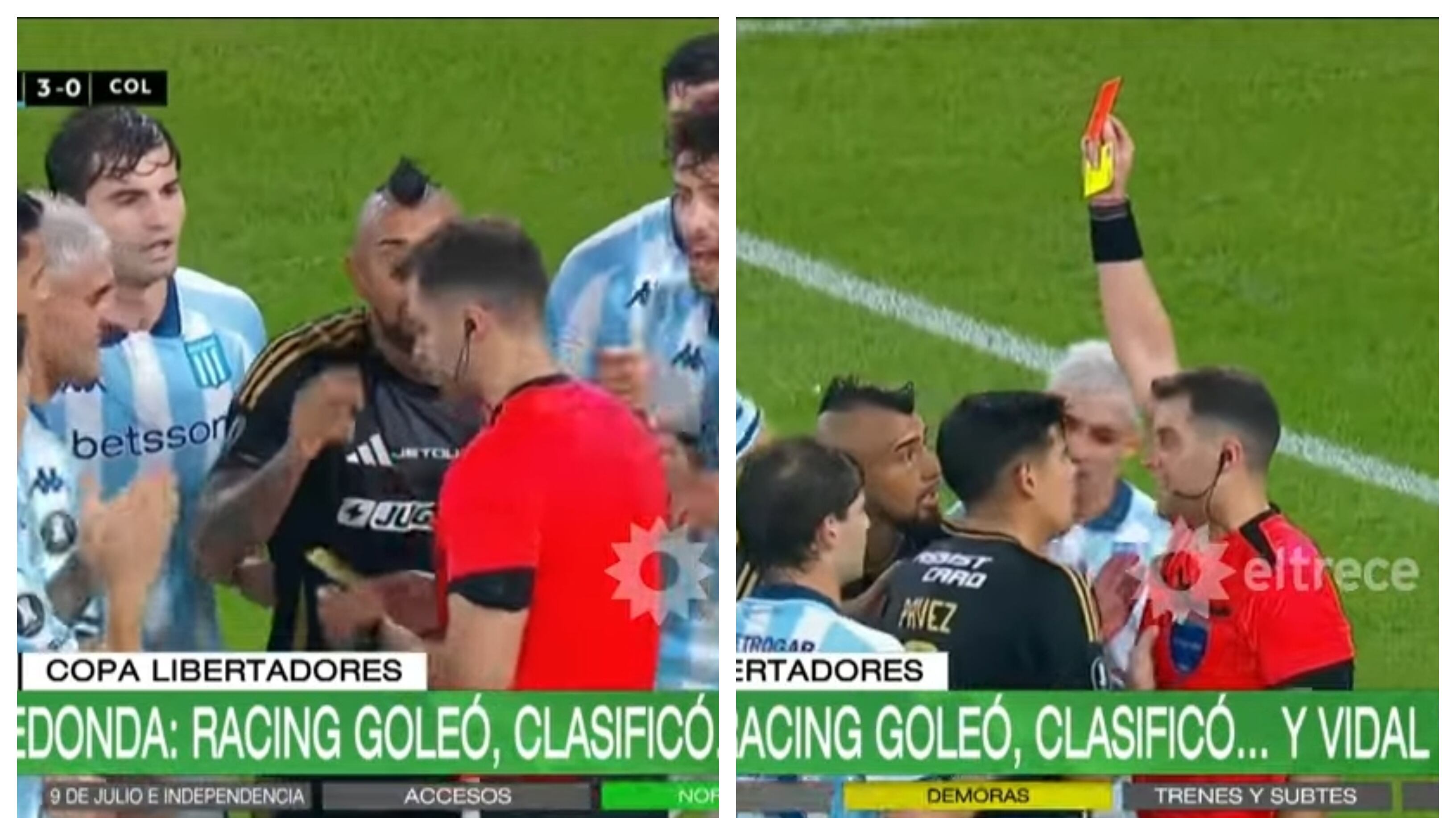 El defensor del Cacique fue expulsado en el segundo tiempo del partido que los albos perdieron 4-0 con Racing Club.