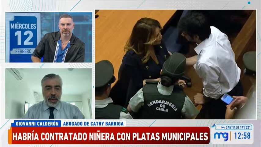 Giovanni Calderón aseveró que el documento presentado por el Ministerio Público en la Fiscalía no detalla que alguno de los nuevos delitos imputados a Barriga sea el de haber pagado con dineros municipales a una niñera de su hijo.