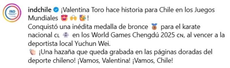 La karateca nacional se adjudicó la medalla de bronce en el mundial de la especialidad disputado en China.