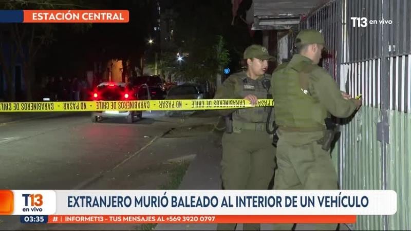 Asesinan a ciudadano extranjero en violento ataque en Estación Central: fue baleado por sueños en moto