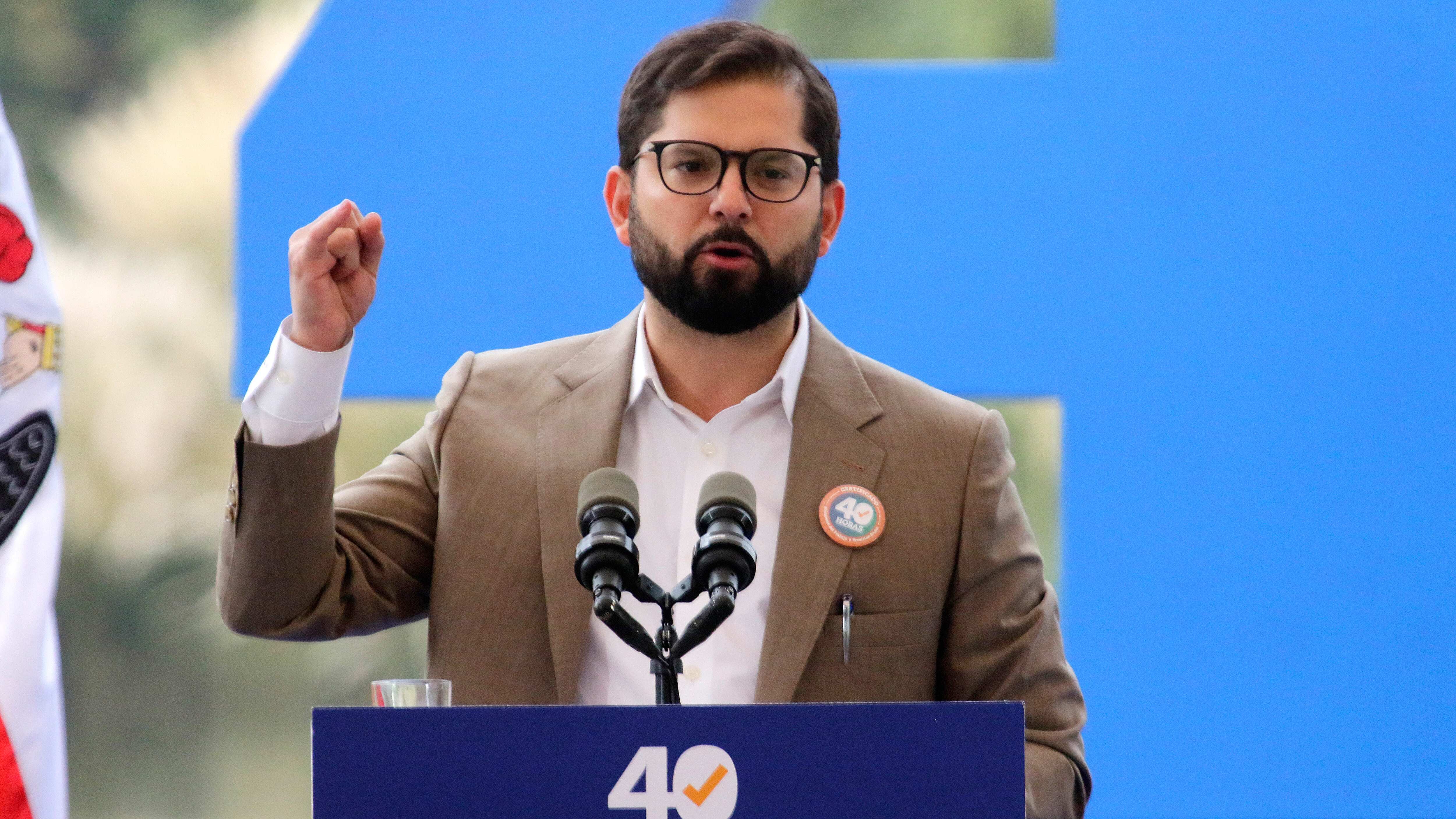 Presidente de la República Gabriel Boric encabeza promulgación de la Ley 40 Horas.