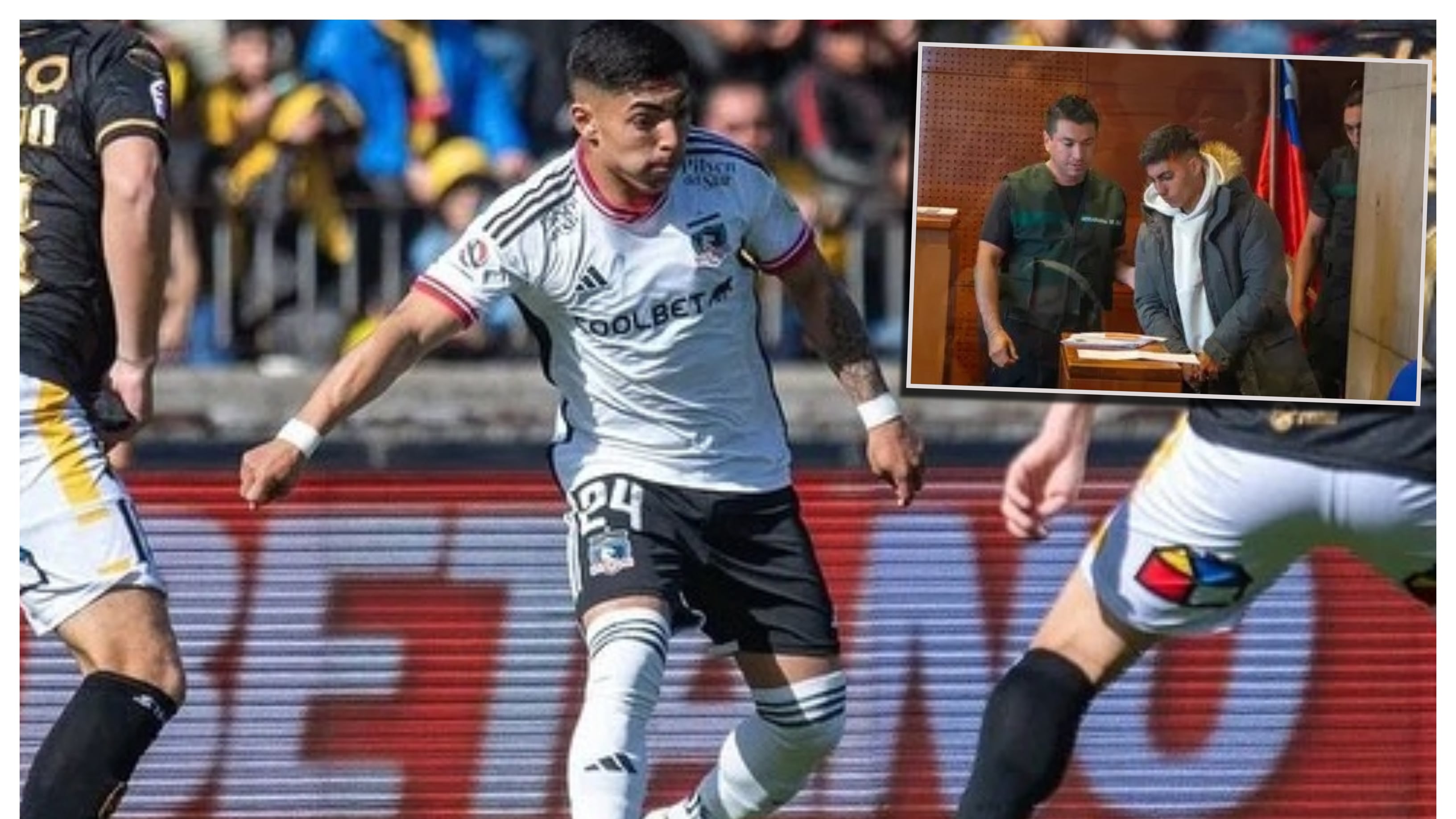 El futbolista de Colo Colo se presentó esta tarde en el Centro de Justicia para su control de detención y formalización de cargos por la denuncia de violencia de género y femicidio frustrado presentada por la Fiscalía y el abogado de su actual pareja.