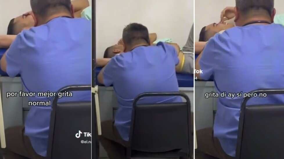 Le pidió al paciente que no gritara mucho