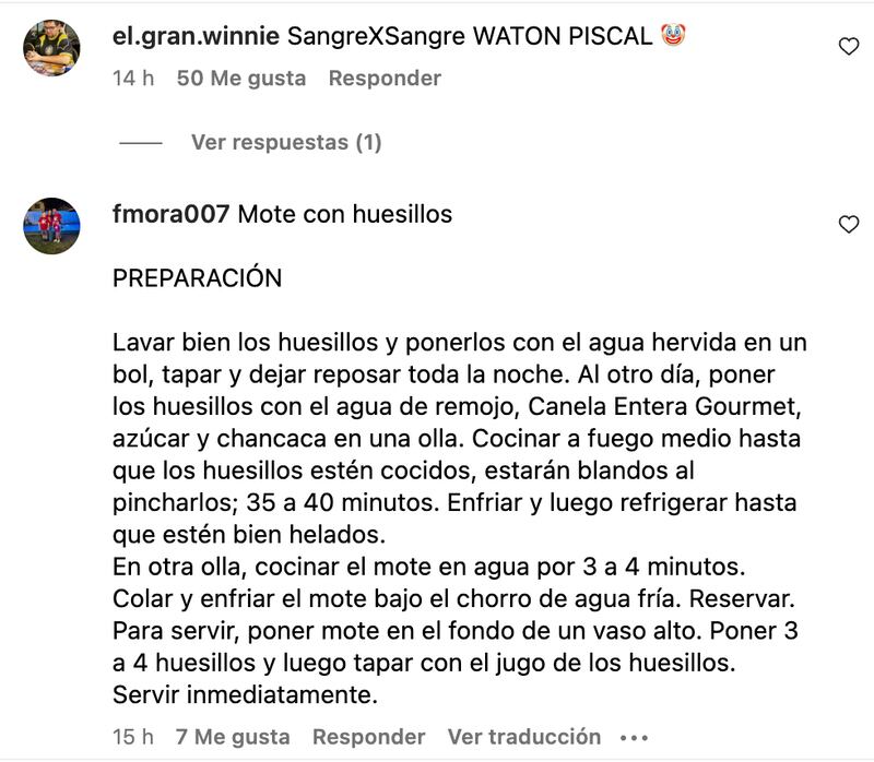 Comentarios sobre Pedro Pascal | Fuente: Instagram