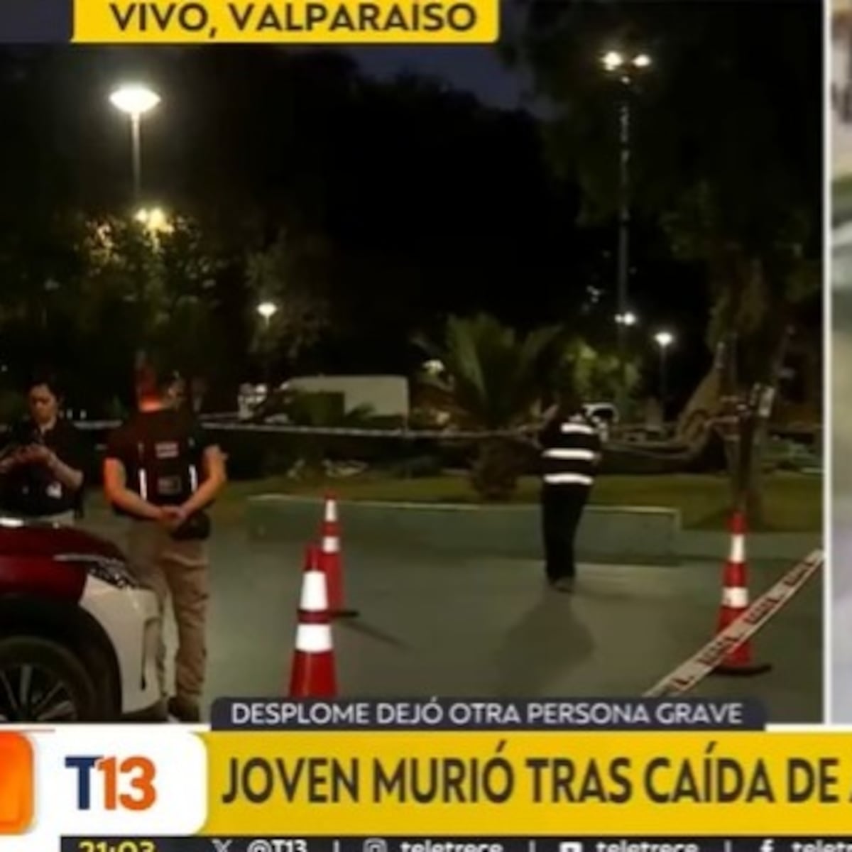 Fatal accidente por caída de árbol en Parque Italia de Valparaíso Fatal accidente por caída de árbol en Parque Italia de Valparaíso