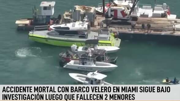 La menor chilena falleció luego del impacto del velero contra una barcaza con grúa en Miami.
