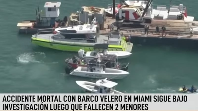 Confirman muerte de menor chilena en choque de velero contra una barcaza con grúa en Miami donde también falleció nieta de productora argentina Cris Morena