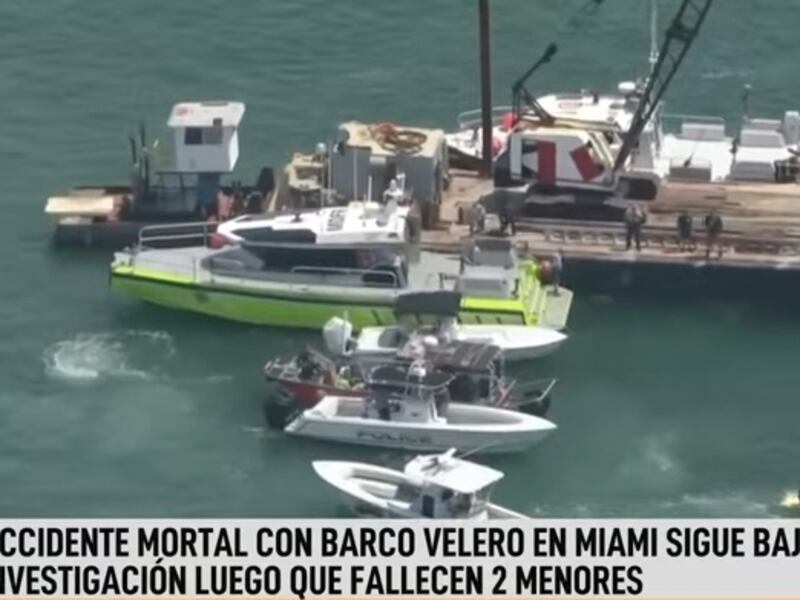 Confirman muerte de menor chilena en choque de velero contra una barcaza con grúa en Miami donde también falleció nieta de productora argentina Cris Morena