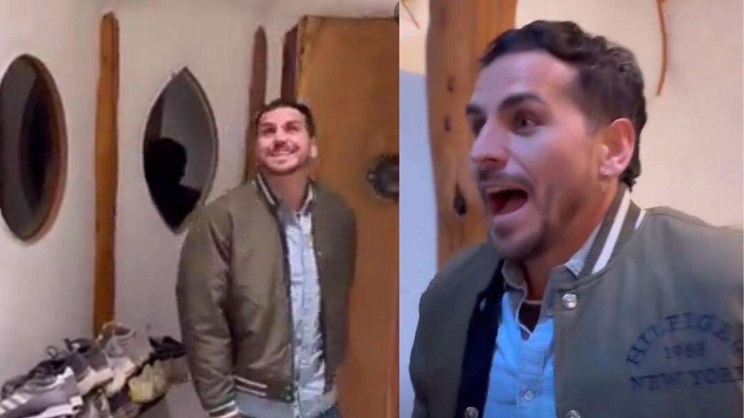 En un video compartido por Melina Noto en sus historias de Instagram se ve a Pangal Andrade egresando a su casa en el Cajón del Maipo, luego de tres meses grabando en Perú producto de su participación en el reality ¿Ganar o servir? de Canal 13.
En el registro, Melina le tiene preparada una sorpresa al finalista del programa de telerrealidad, quien reconoce que se encuentra nervioso ante los cambios que verá en su remodelado hogar. Vivienda que él construyó con neumáticos y materiales reciclados.
“Bienvenido a tu casa, vení”, le dice la animadora argentina. “Ok...”, responde él. “Tres meses después... está blanca...concha, se ve bonita”, agrega mientras entra al inmueble ubicado en San Alfonso.