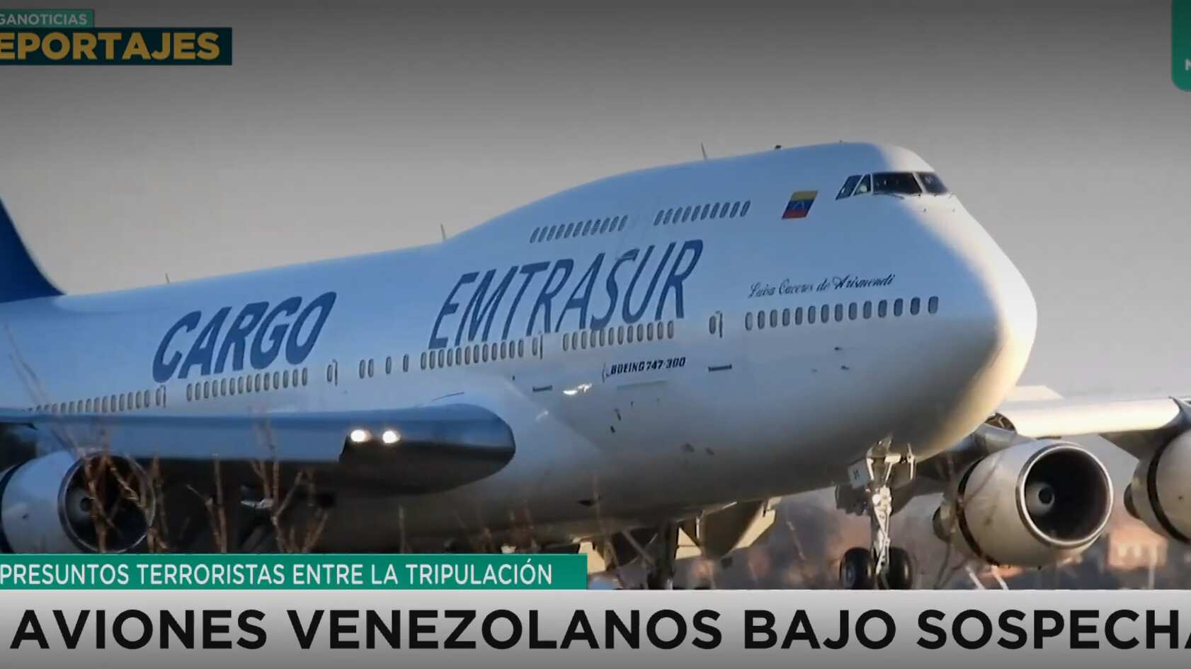 Sospecha por avión venezolana que pertenecía a aerolínea de Irán, acusada de terrorismo.