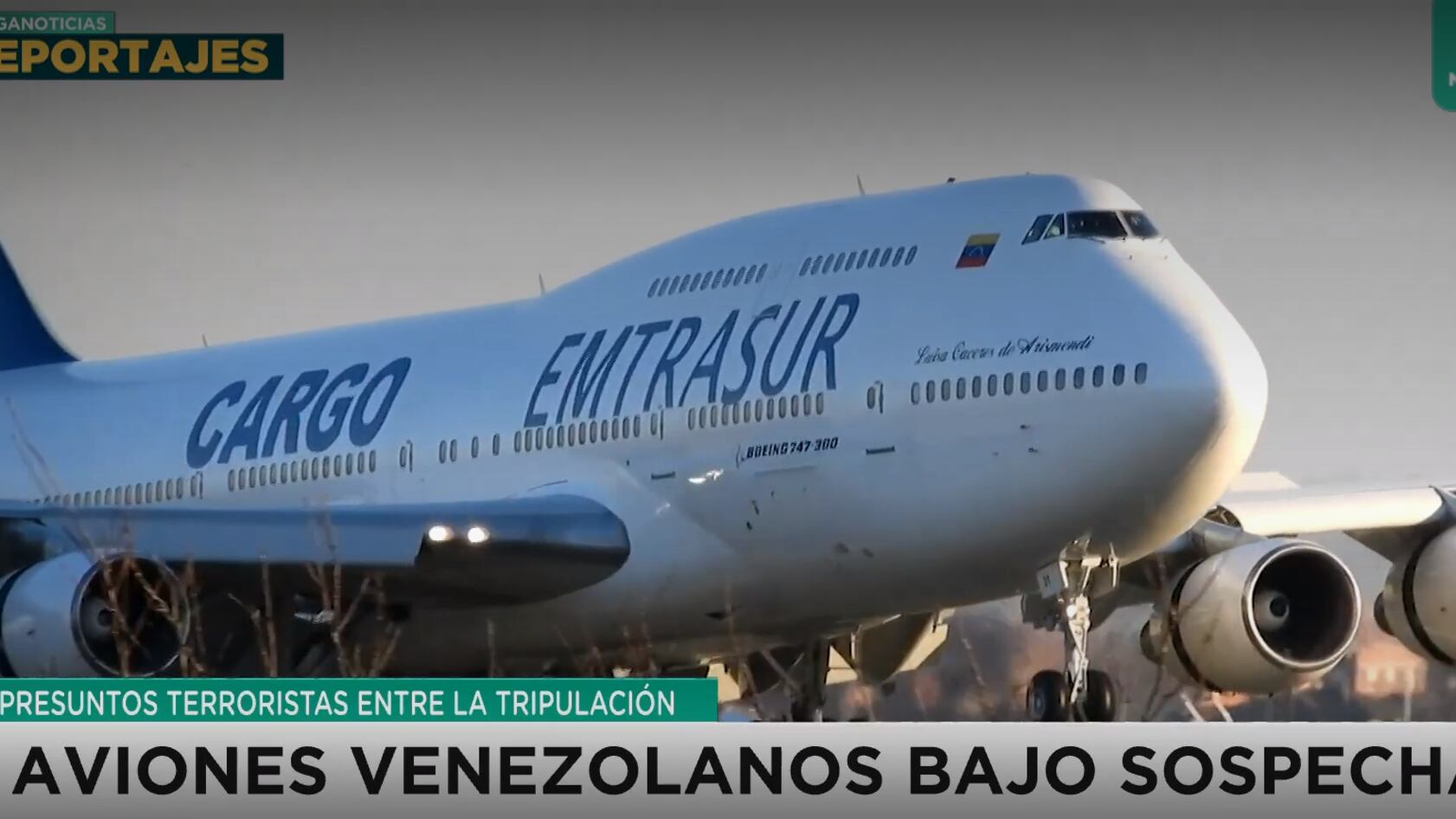 Sospecha por avión venezolana que pertenecía a aerolínea de Irán, acusada de terrorismo.
